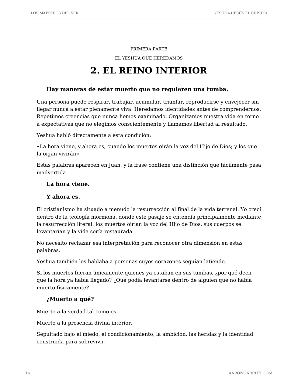 Yeshua, edición española, página 18