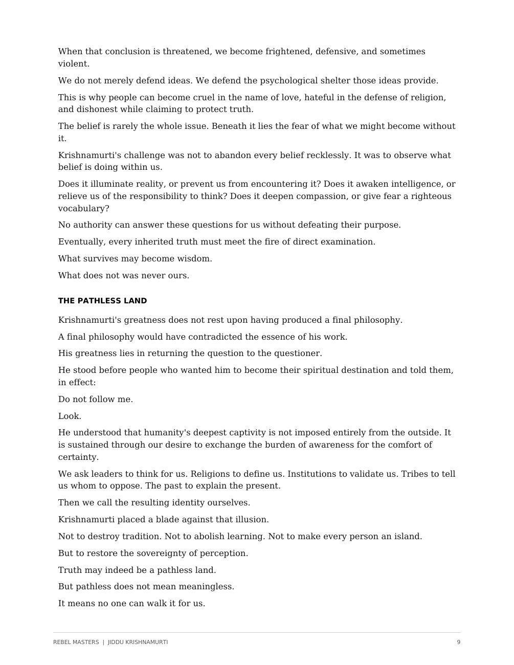 Jiddu Krishnamurti designed edition, page 10