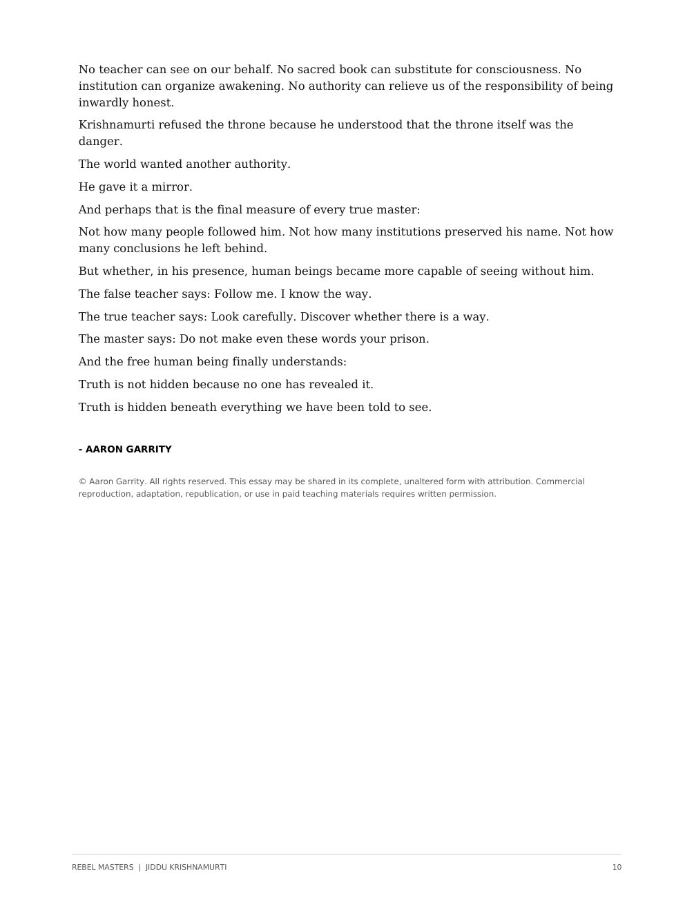 Jiddu Krishnamurti designed edition, page 11