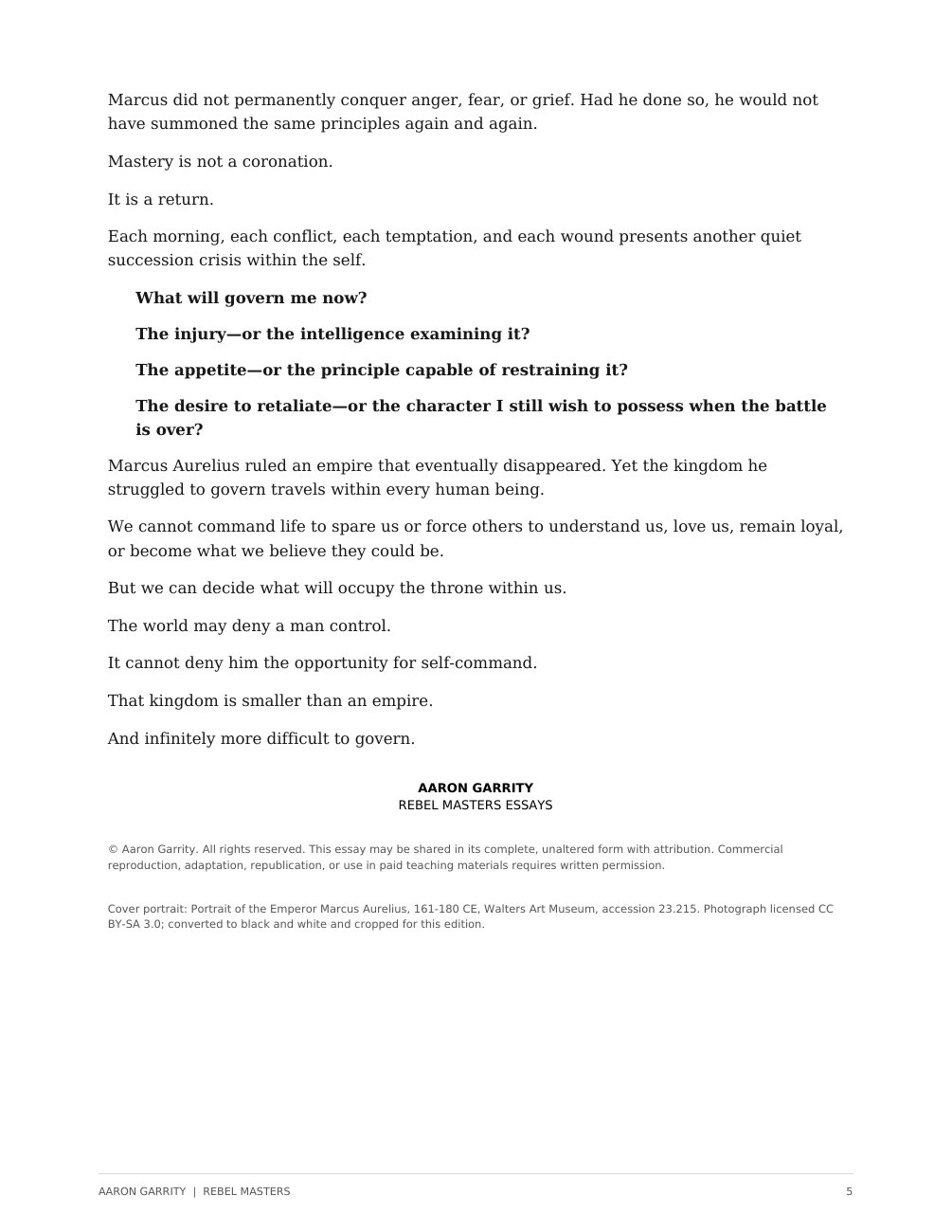 Marcus Aurelius designed edition, page 6