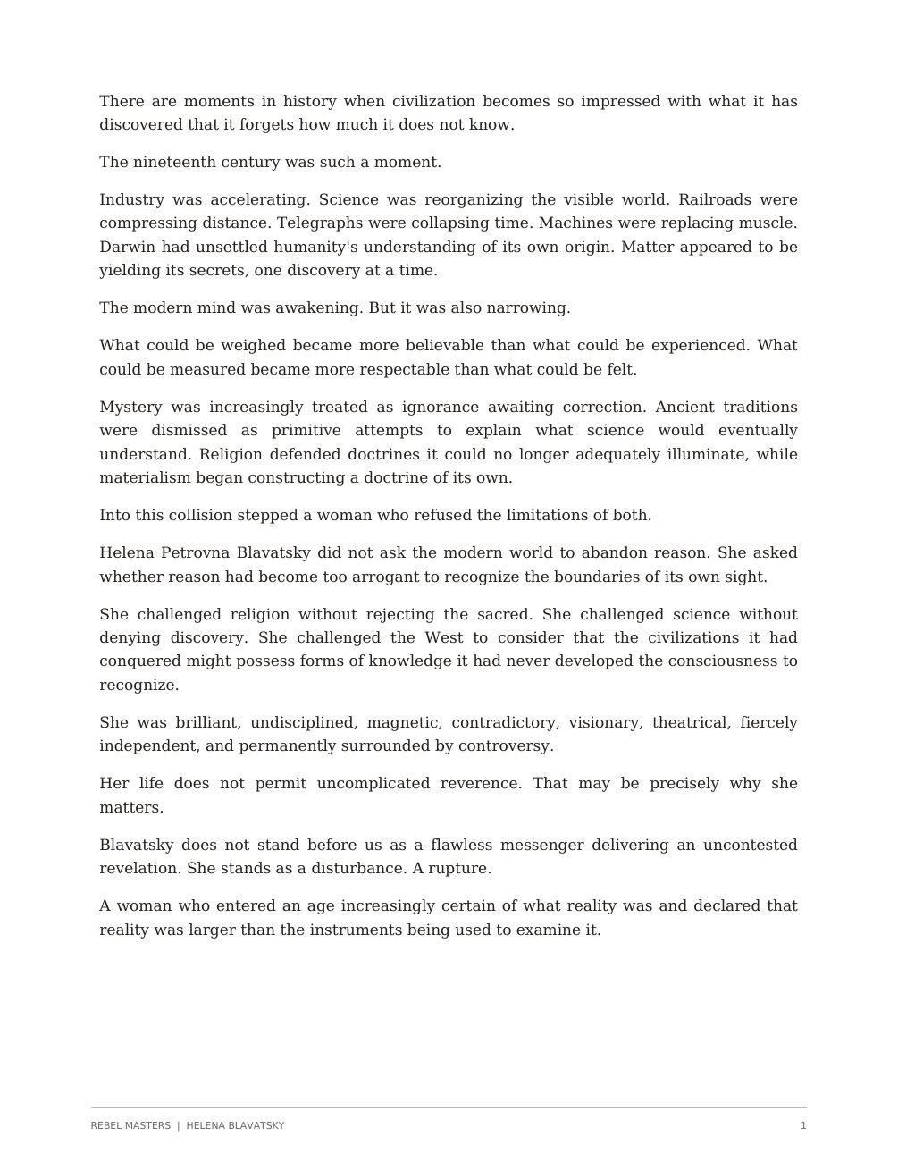 Helena Blavatsky designed edition, page 2