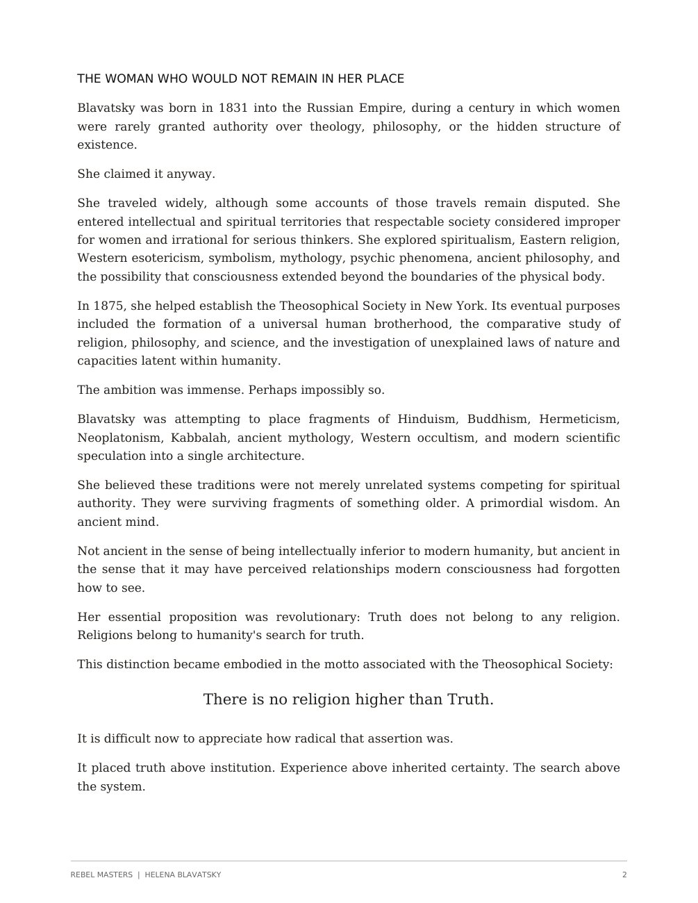 Helena Blavatsky designed edition, page 3